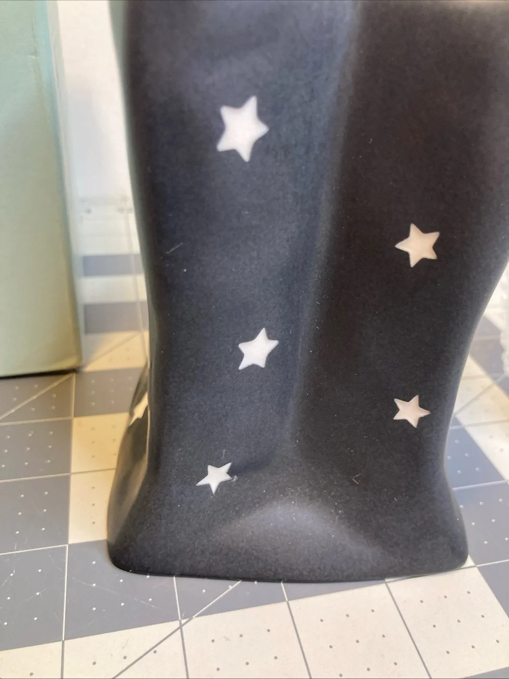 PartyLite Witch Votive Luminary Bag w/Votive Cup Glowing Black Ceramic P9775 - Picture 5 of 6